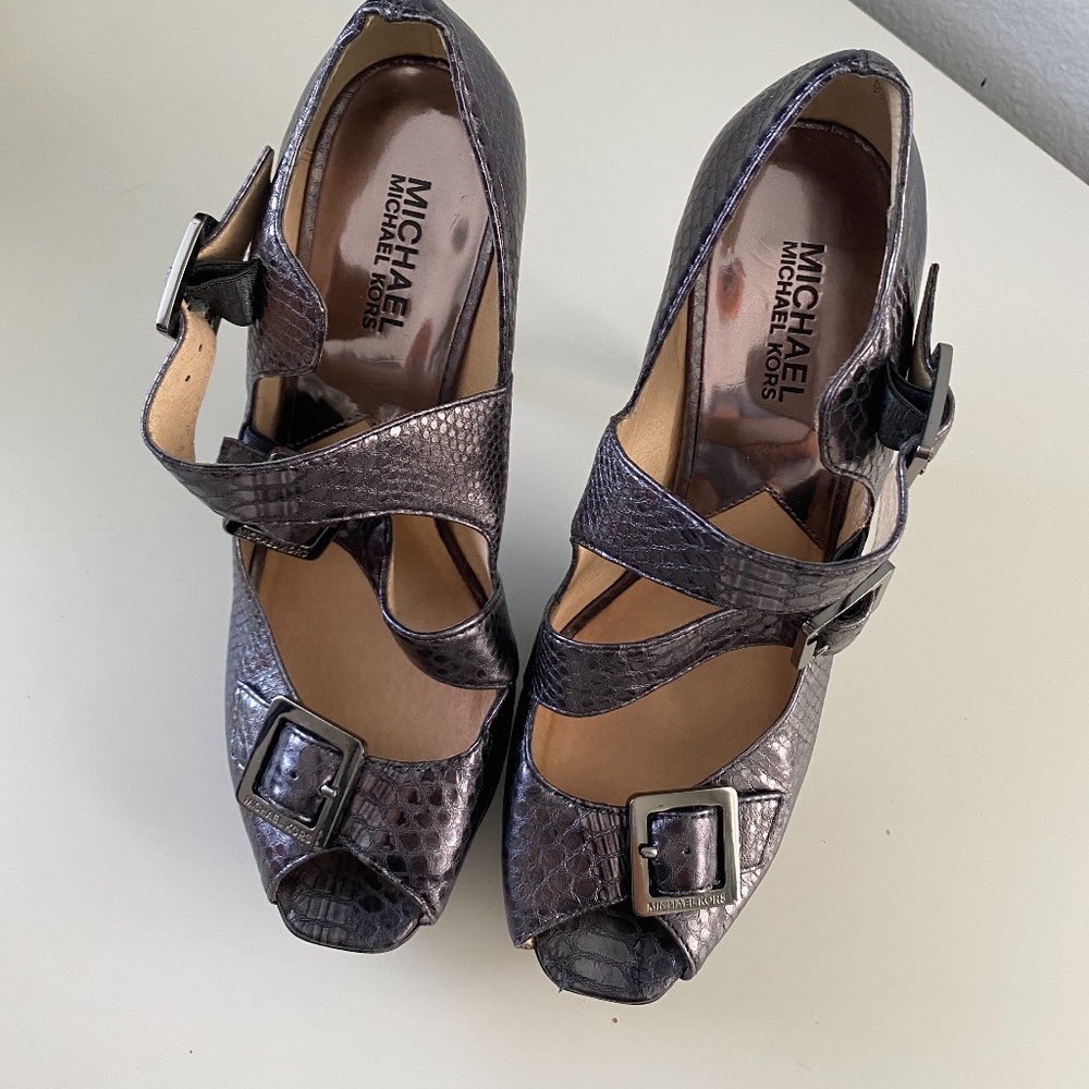 Michael Kors Metallic Platform Hells - image 2